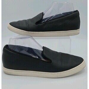 Birdies The Swift Black Leather Slip On Sneaker Comfort Womens Size 10.5 EUC